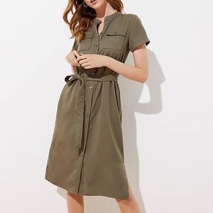 LOFT Dresses - LOFT Petite Drapey Utility Shirtdress LOFT Dresses - LOFT Petite Drapey Utility Shirtdress
